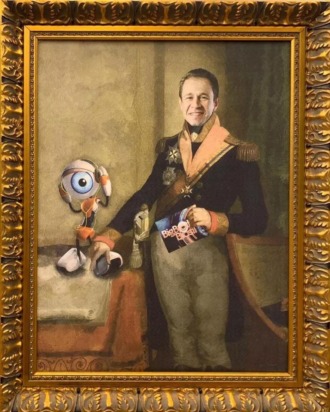 Thiago Lever pictured in Boss Room "BBB 101 Day" - clone / Instagram