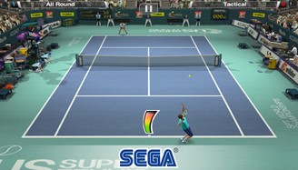 Virtua Tennis has a free mobile version with charming graphics