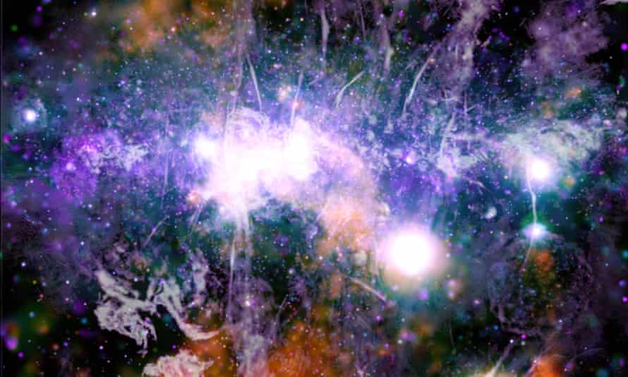 An unpublished image released by NASA shows a “violent process” of energy in the center of the Milky Way