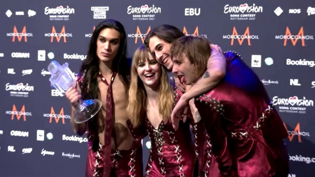 Banda italiana de punk rock Måneskin vence o Eurovision