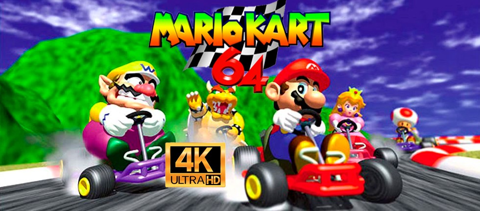 Mario Kart 64 in 4K!  F mods and creates an enhanced version of the game with improved graphics and 60 frames per second
