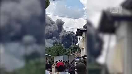 Video: Military plane crash kills one on island in southern Philippines