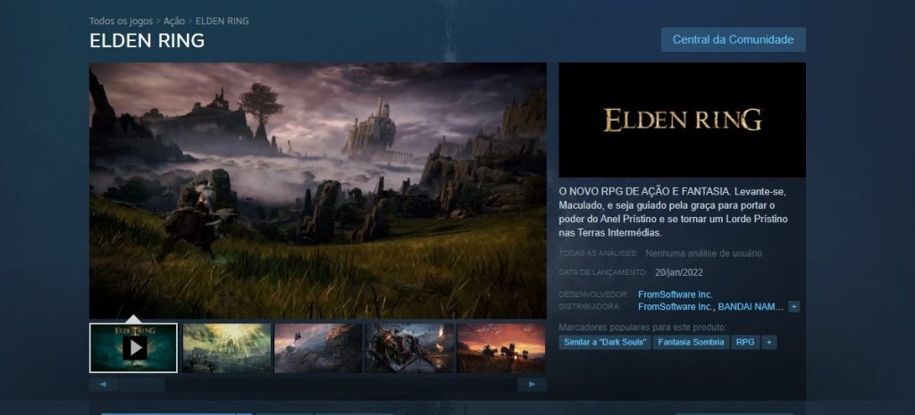 Elden Ring finally wins its Steam page with beautiful game images