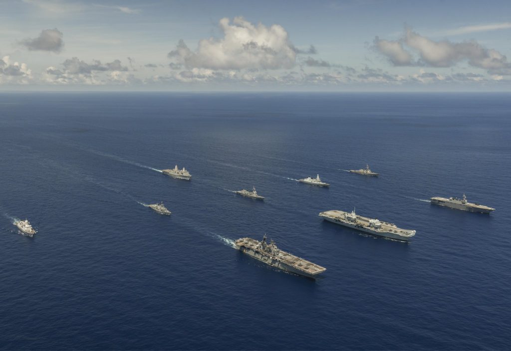 Large-scale global exercise (LSGE 21) - UK and US strike groups unite for naval power