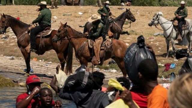 Border agent on horseback