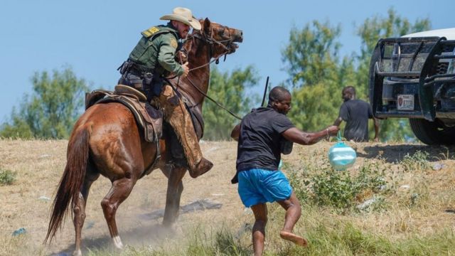 Border agent on horseback