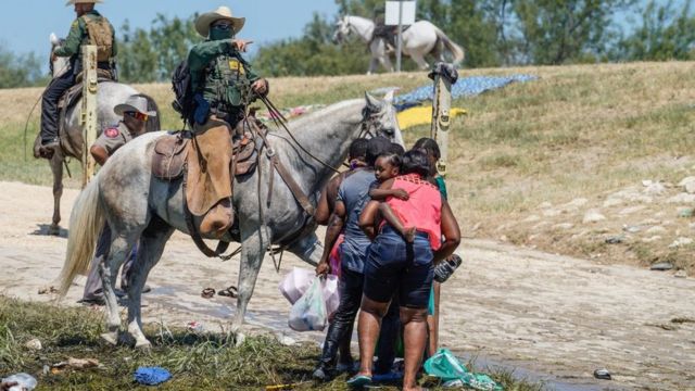 Border agent on horseback