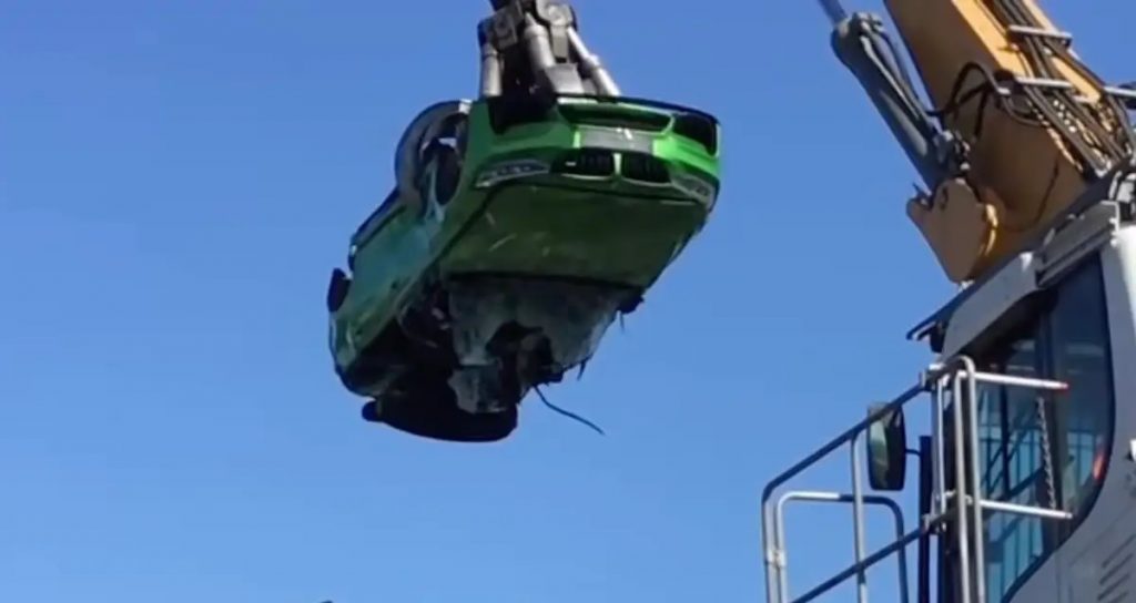 UK police destroy BMW M3 built from stolen areas