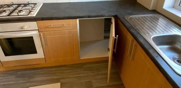 The couple finds a “secret room” when they open the kitchen cupboard