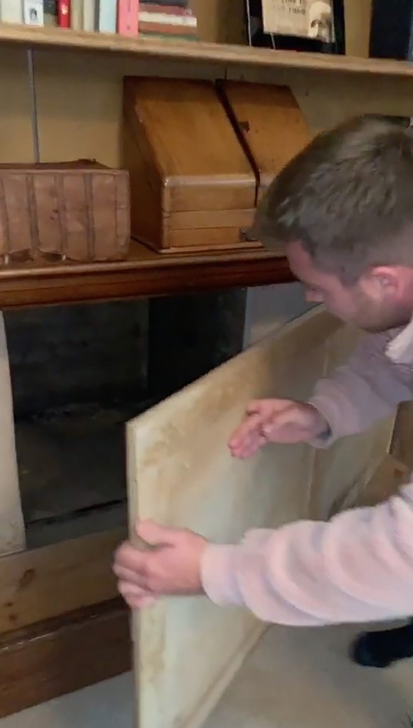 A secret passage is discovered behind a bookshelf in a 500-year-old house.