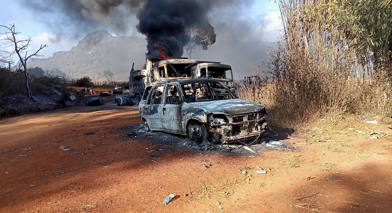 Dozens of charred bodies found in Myanmar