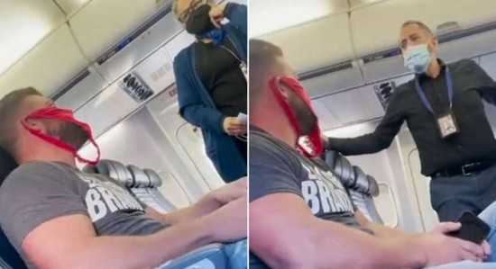 The passenger wears a thong as a mask and is expelled from the flight;  Watch the video