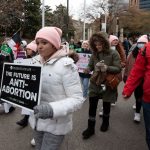Anti-abortion activists marched in Washington, provoked by more US sanctions