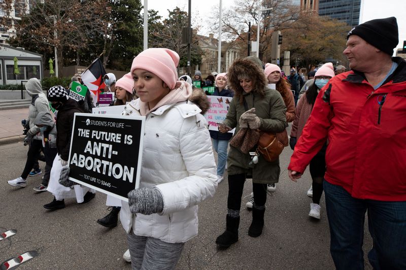 Anti-abortion activists marched in Washington, provoked by more US sanctions