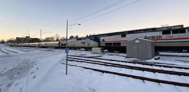 The train was stuck in snow for about 40 hours due to the storm