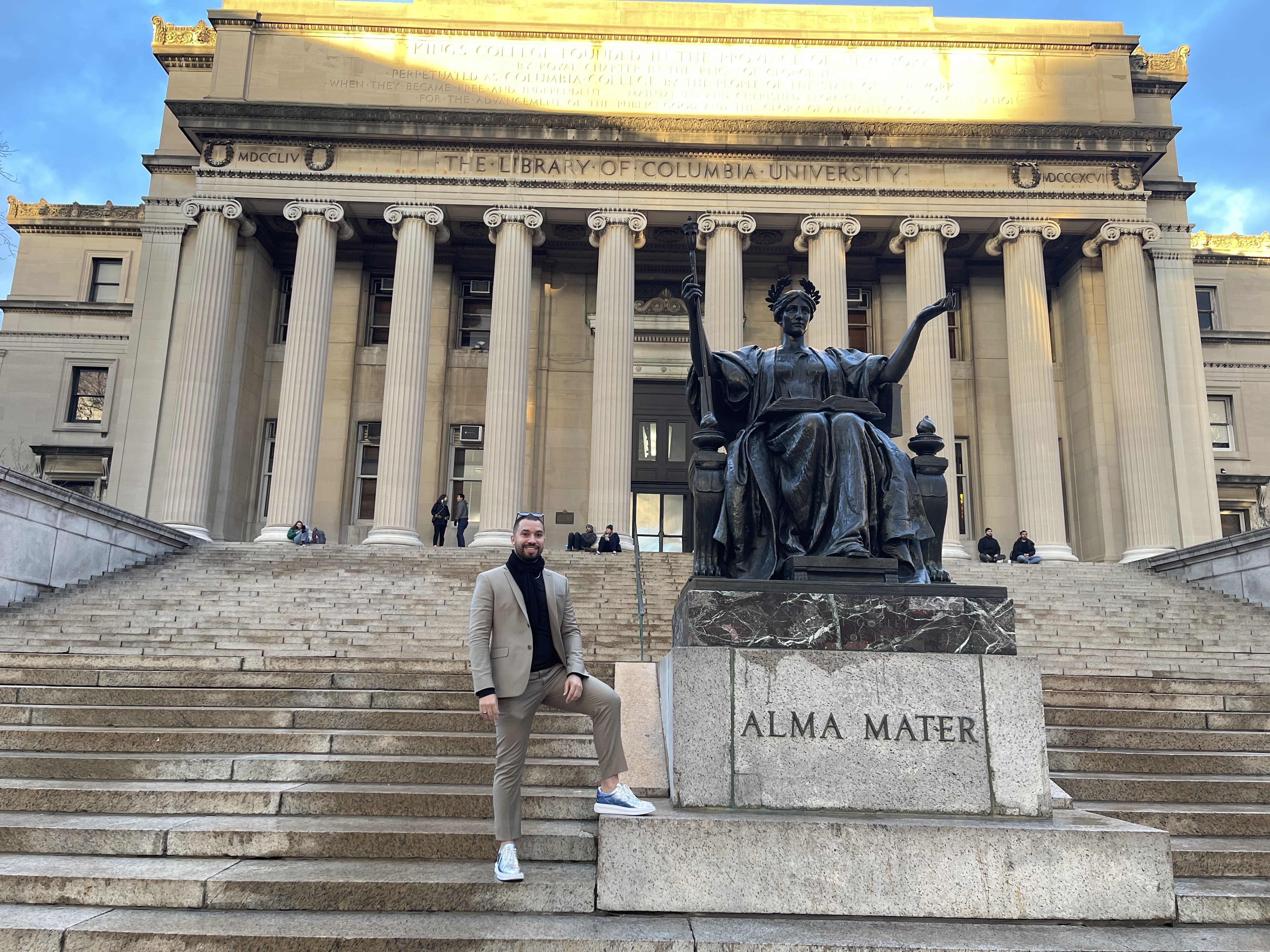 Gilles de Vigor at Columbia University, in the US, to give a lecture with Brazilian students (Photo: Ediclenio Bernardo)