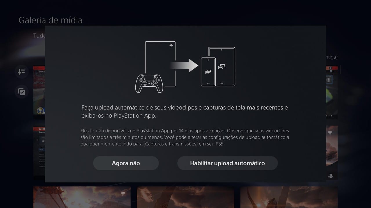 PS5 screenshots in the PS app