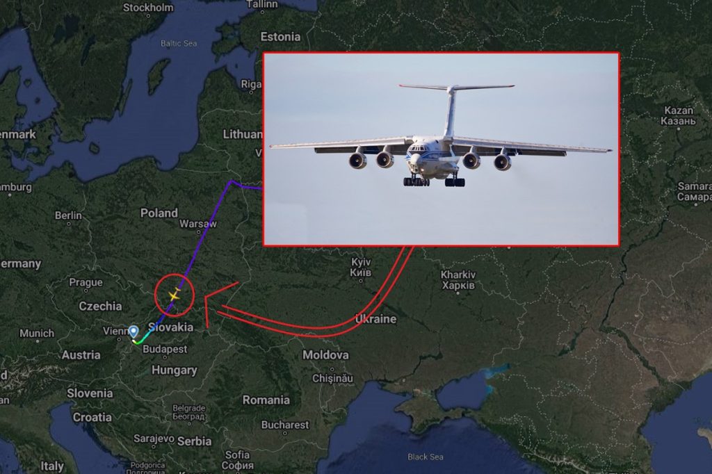 A Russian IL-76 flying in NATO airspace;  understand