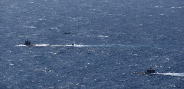 The US nuclear submarine is conducting military maneuvers in the Colombian Sea