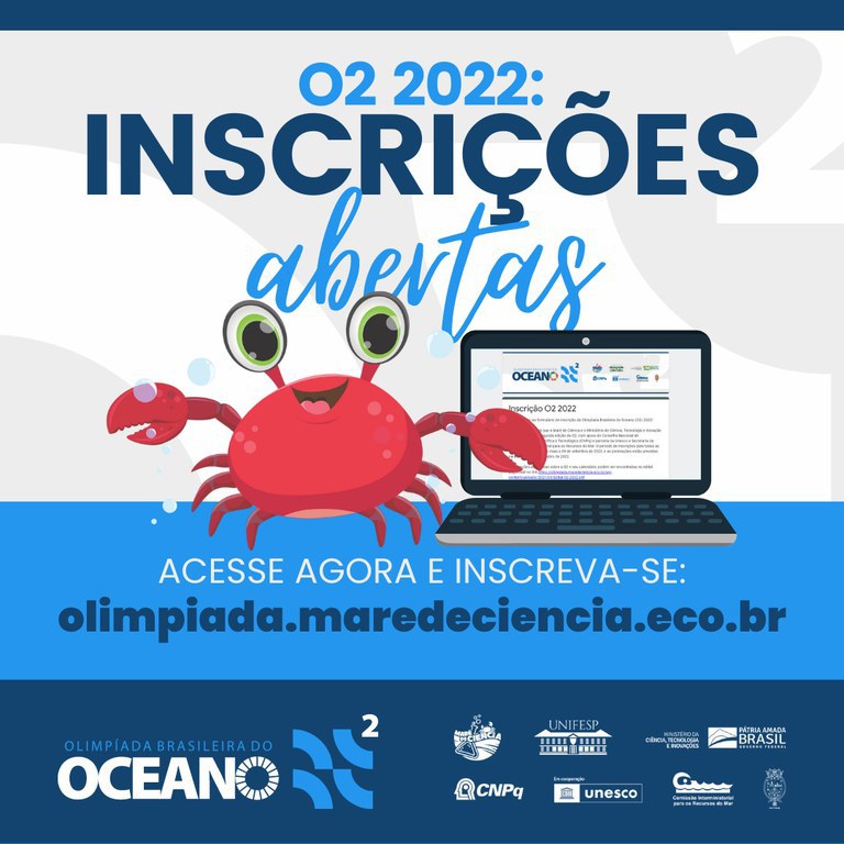 Abertas as inscrições da Olimpíada Brasileira do Oceano
