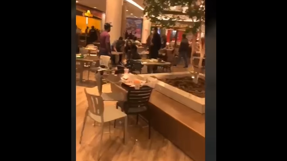 A man and a teenager were shot in the dining hall of a mall in Sao Paulo