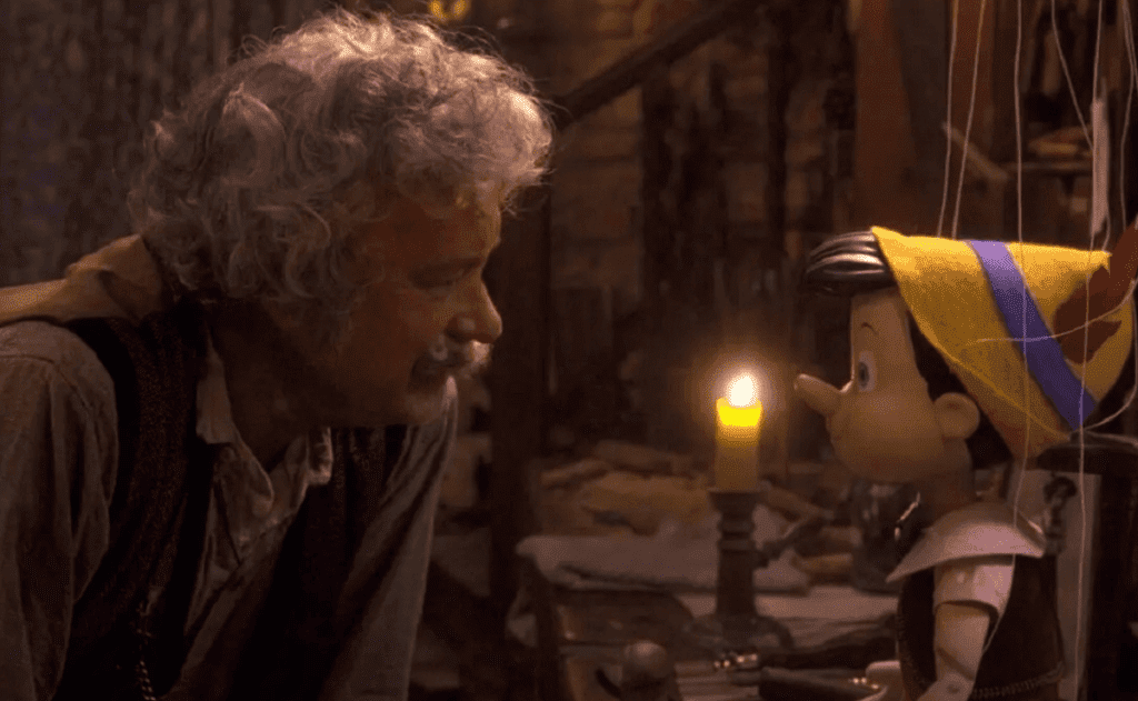 Tom Hanks appears as Geppetto in the first trailer for the live-action movie inspired by the Disney classic