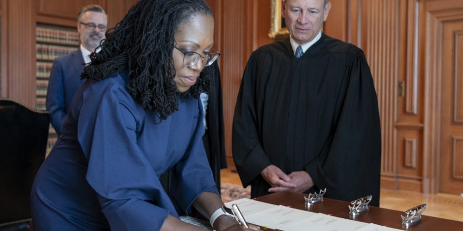 First black woman sworn in as US Supreme Court justice