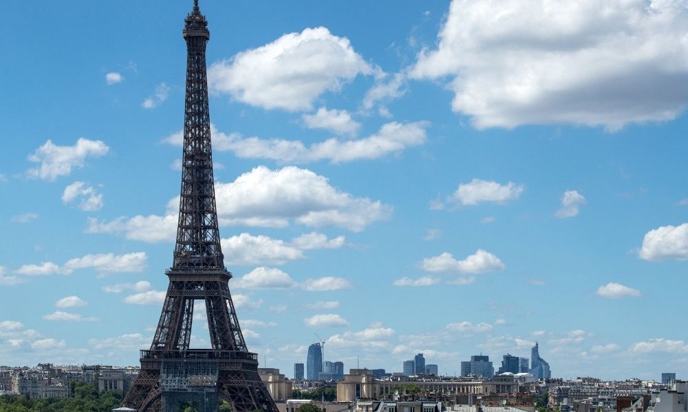 end of the accusation?  The Eiffel Tower is crumbling and shattered by rust