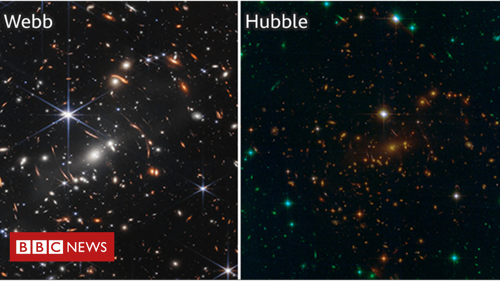 James Webb Space Telescope: Differences in the Hubble image of the same point in the universe