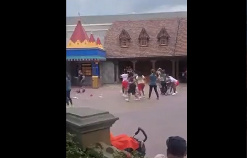 A video of the beating of a Disney park went viral on the Internet