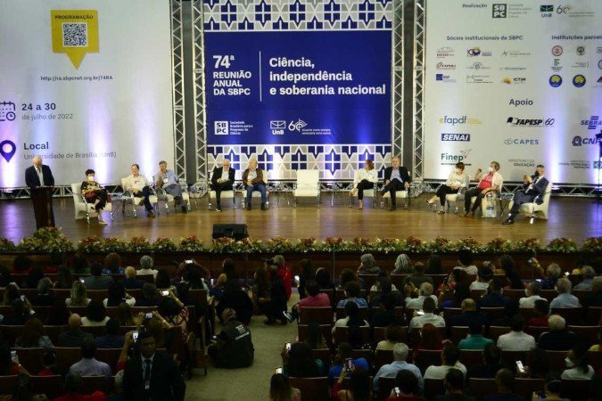 Edição deste ano da SBPC recebeu os candidatos Lula (foto) e Ciro Gomes -  (crédito:  Marcelo Ferreira/CB/D.A Press)