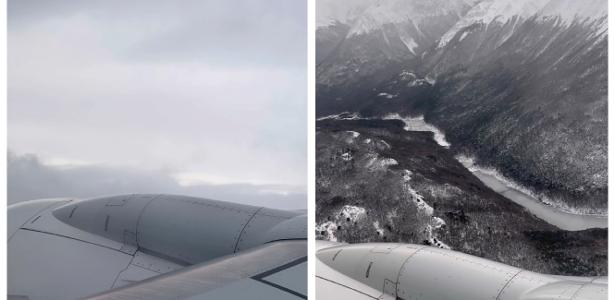 A video clip depicting the panic of passengers on a turbulent flight over the Andes Mountains
