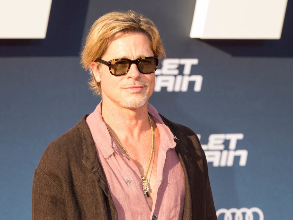 Brad Pitt answered a question about his skirt at the premiere of his new movie Bullet Train