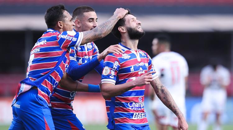 Juninho Capixaba celebrates Fortaleza's goal against Sao Paulo in the Brazil match in Morumbi - Ettore Chiriguini / AGIF - Ettore Chiriguini / AGIF