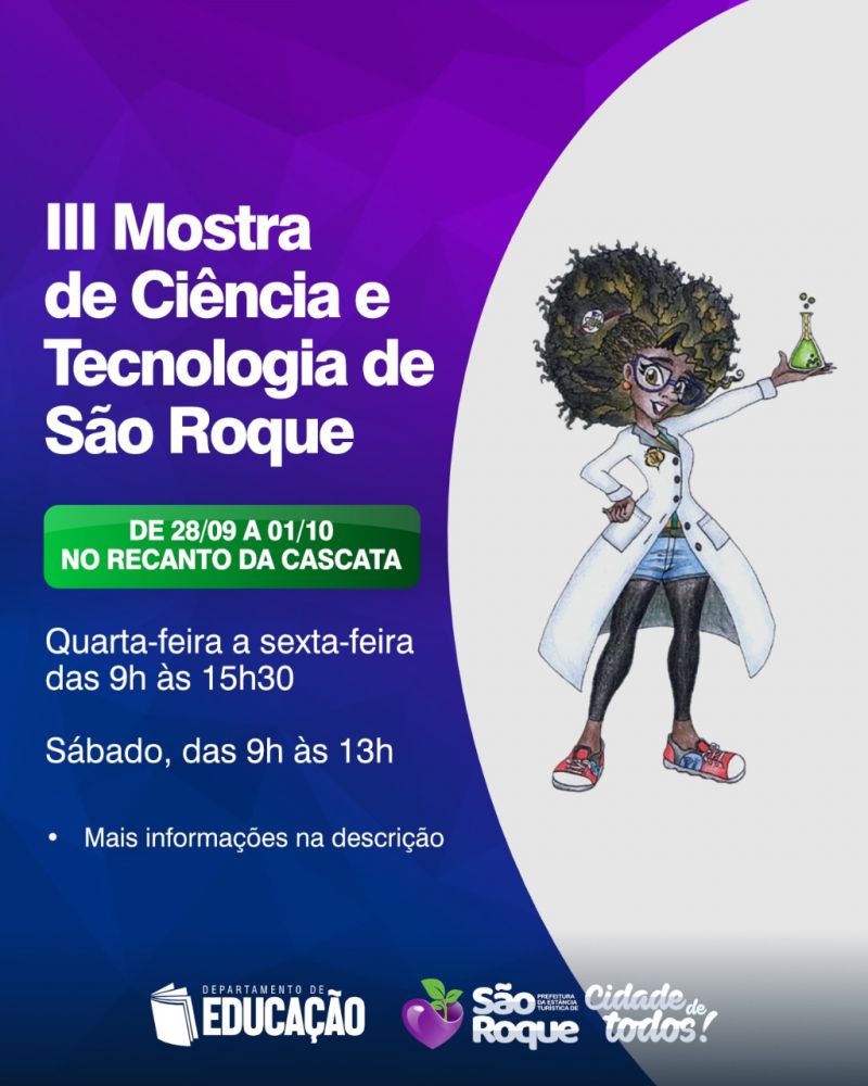 Foto sobre "III Mostra de Ciência e Tecnologia começa nesta quarta-feira em São Roque"