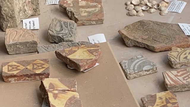 Tiles were also found on site.