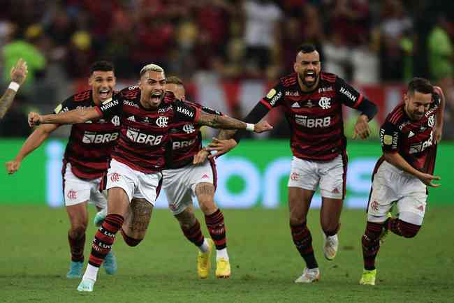 Flamengo celebrate the conquest of Copa de Brazil over Corinthians