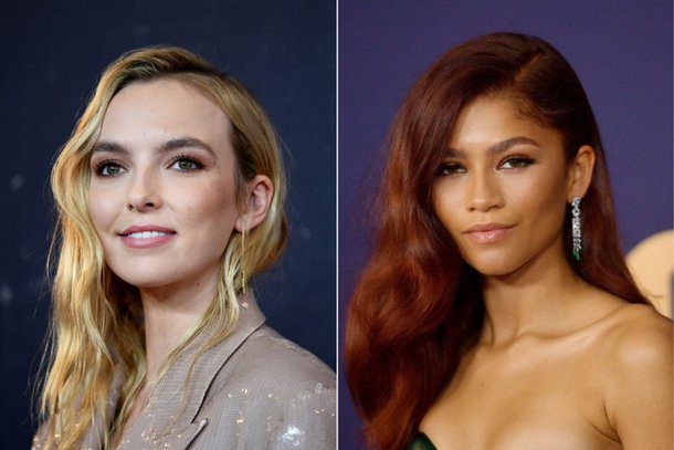 Jodi Comer and Zendaya, the most symmetrical faces, respectively.  (Source: Gareth Cattermole / Matt Winkelmeyer / Getty Images)