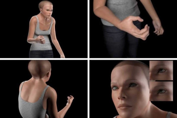 Projection shows how technology will affect human appearance in the year 3000