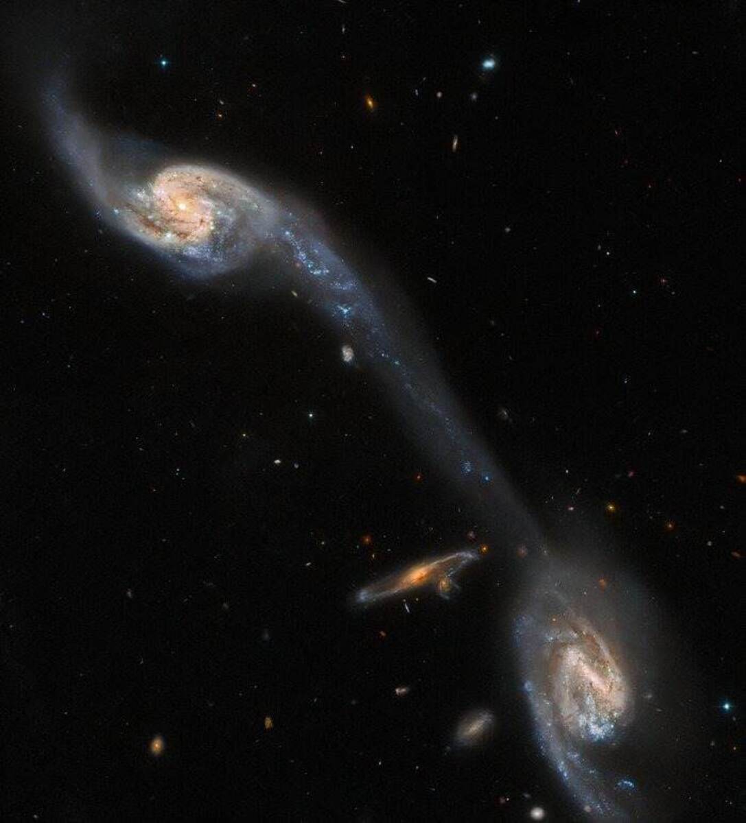Galactic system Arp 248, known as Wild's Triplet