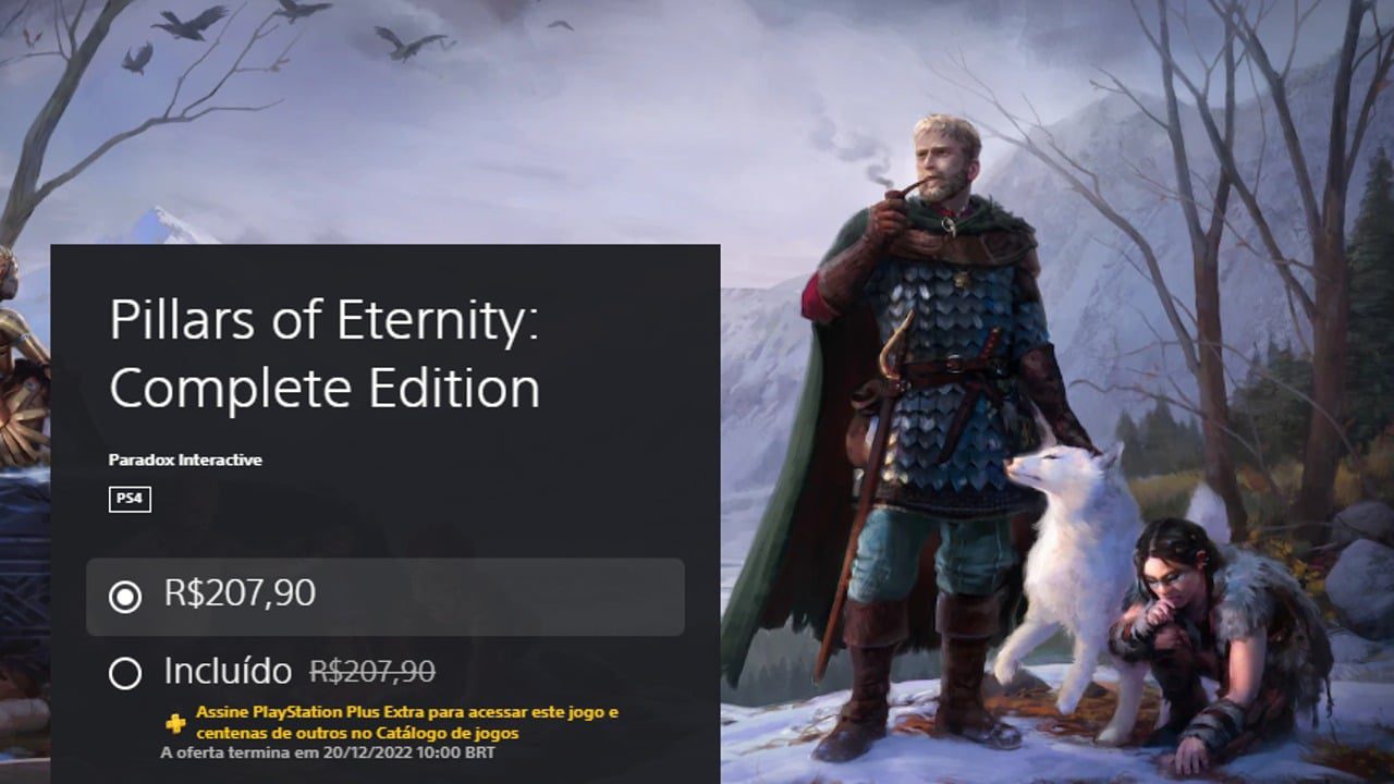 Pillars of Eternity PS Plus Extra and Deluxe