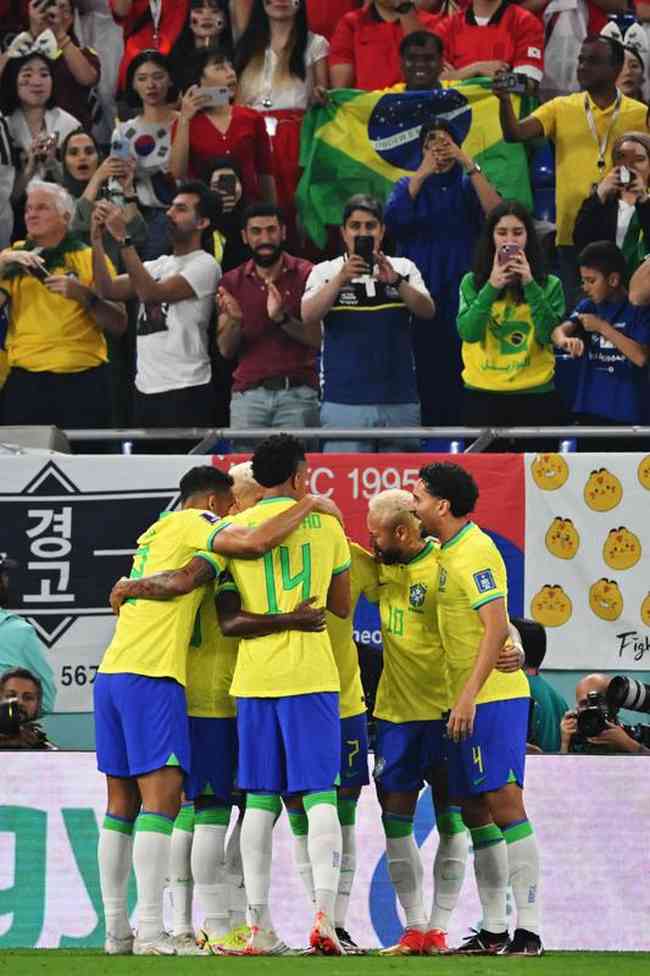 Pictures of the duel between Brazil and South Korea, for the round of 16 of the World Cup in Qatar, in Est